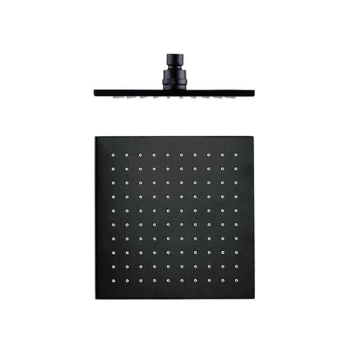 Nero 250mm x 250mm Square Shower Rose - Matte Black