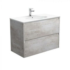 Fienza 900mm Rotondo Top With Amato Cabinet Wall Hung - Industrial