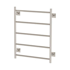 Phoenix Radii Heated Towel Ladder 550 x 740mm Square Plate - Brushed Nickel