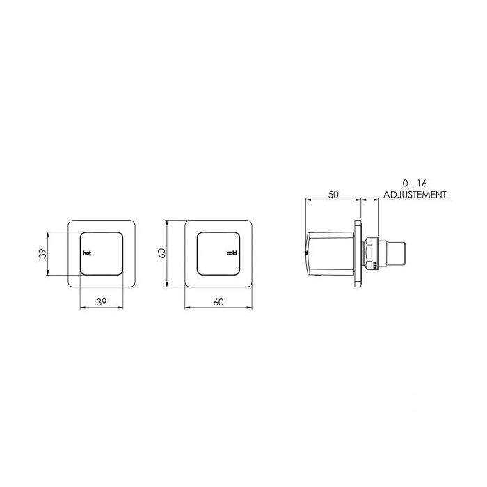 Phoenix Rush Wall Top Assemblies Brushed Nickel