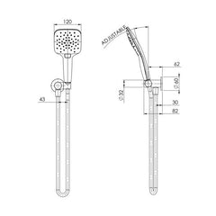 Phoenix Rush Shower On Bracket Chrome