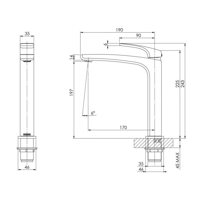 Phoenix Rush Sink Mixer Brushed Nickel
