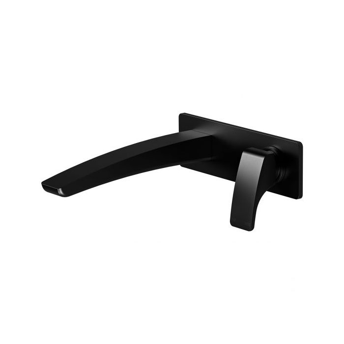 Phoenix Rush 180mm Bath Wall Mixer Set Matte Black