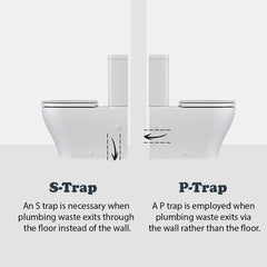 Caroma Luna Cleanflush® Close Coupled Toilet Suite - S Trap, Bottom Inlet