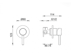 Abey Gareth Ashton Lucia Shower / Bath Mixer - Chrome