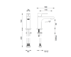 Abey Gareth Ashton Park Avenue Basin Mixer - Chrome