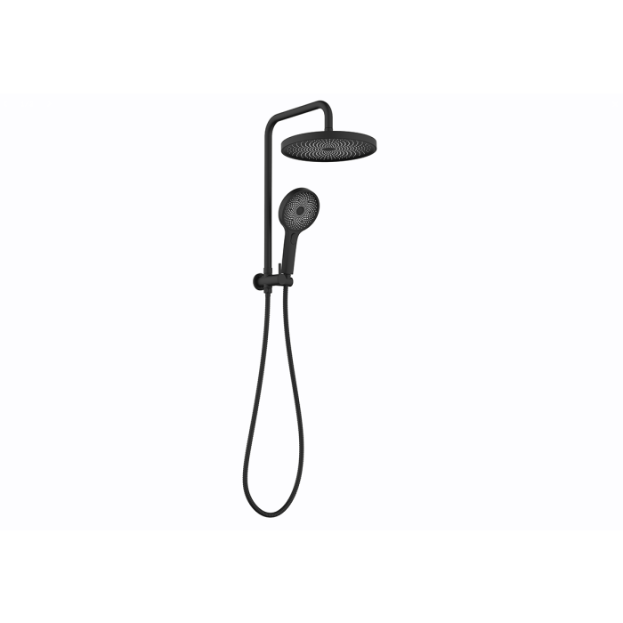 Linkware Gabe Twin Shower Top Half - Matte Black