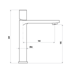 Linkware Gabe High Rise Mixer - Gun Metal