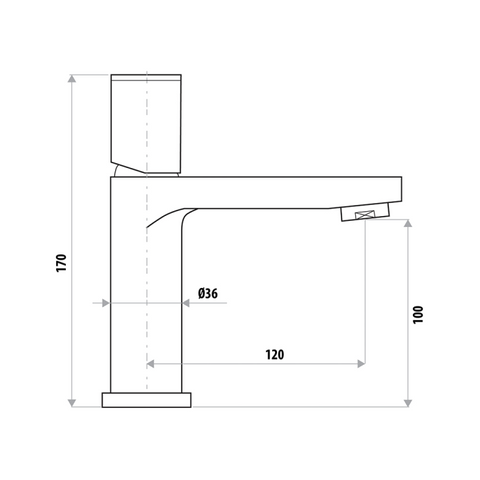 Linkware Gabe Basin Mixer - Brushed Nickel