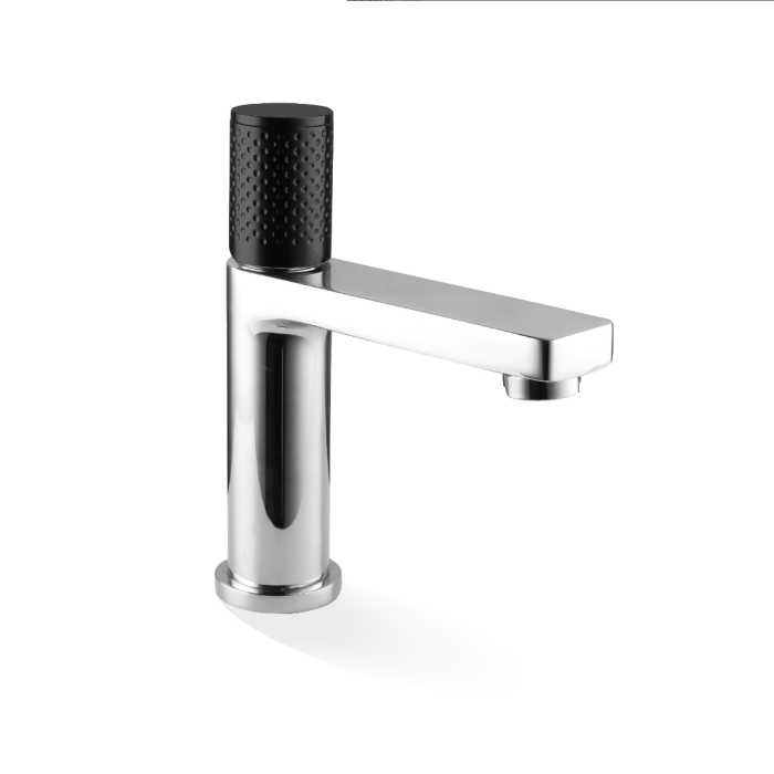 Linkware Gabe Basin Mixer - Chrome W/ Matte Black Handle