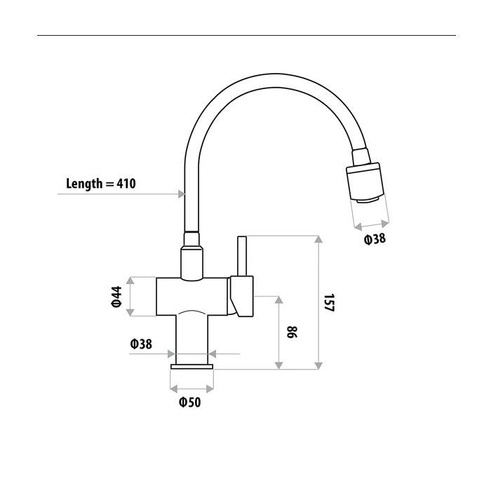 Linkware Danelle Cobra Flex Sink Mixer