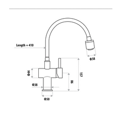 Linkware Danelle Cobra Flex Sink Mixer