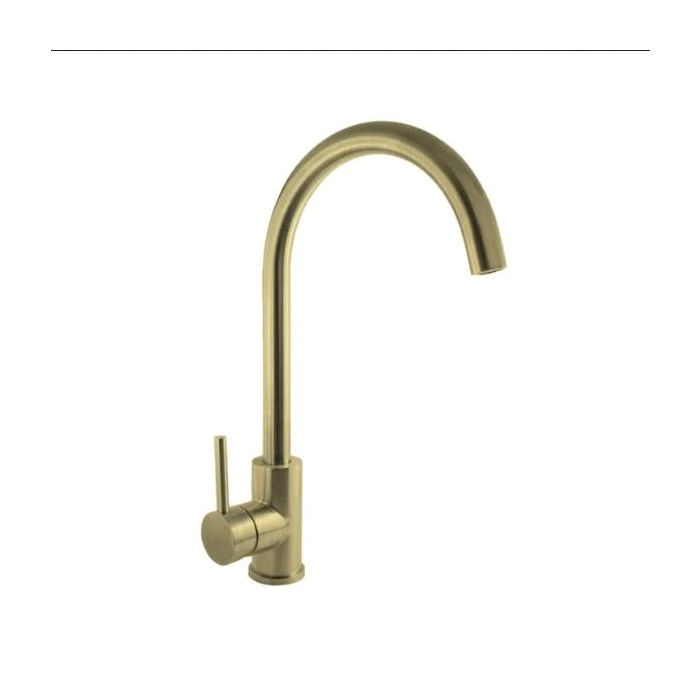 Linkware Elle Project Gooseneck Sink Mixer - Brushed Gold