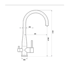 Linkware Elle Stainless Steel Filter Sink Mixer - Chrome
