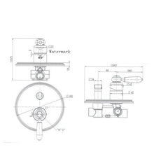 Modern National Bordeaux Shower Mixer w/ Divertor Brushed Nickel