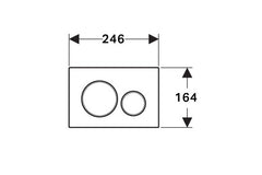 Geberit Chrome Round Sigma 20 Chrome Flush Plate