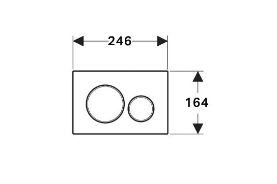 Geberit Brushed Stainless Steel Round Sigma 20 Flush Plate