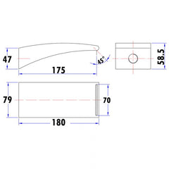 Acl Square Wide Bath Spout