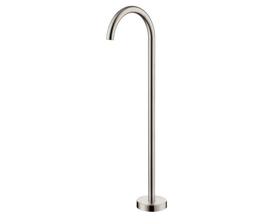 Fienza Kaya Floor Mounted Bath Outlet - Brushed Nickel