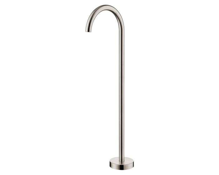 Fienza Kaya Floor Mounted Bath Outlet - Brushed Nickel