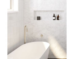 Fienza Kaya Floor Mounted Bath Outlet - Brushed Nickel