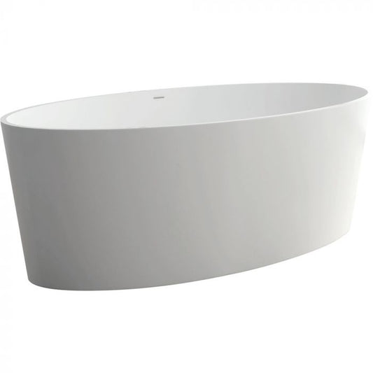 Fienza Lexy 1600mm Matte White Stone Bath