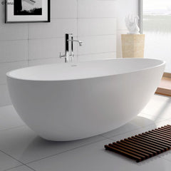 Fienza Bahama 1685mm Matte White Stone Bath