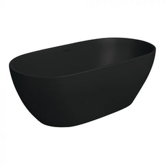 Fienza Luciana 1690mm Matte Black Stone Bath