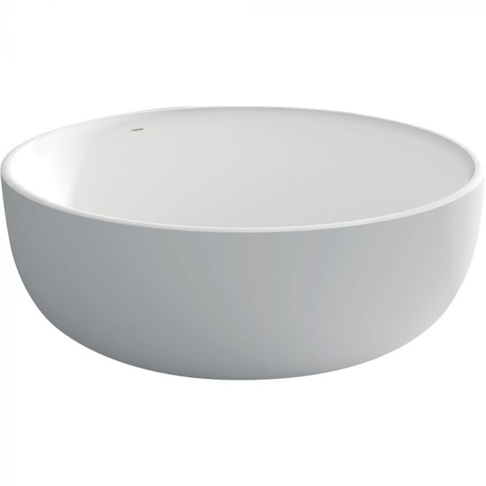 Fienza Shinto 1350mm Round Matte White Stone Bath