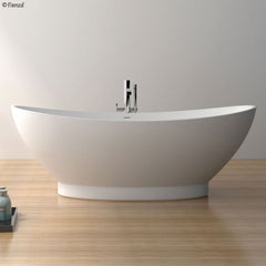 Fienza Antonia 1550mm Matte White Stone Bath