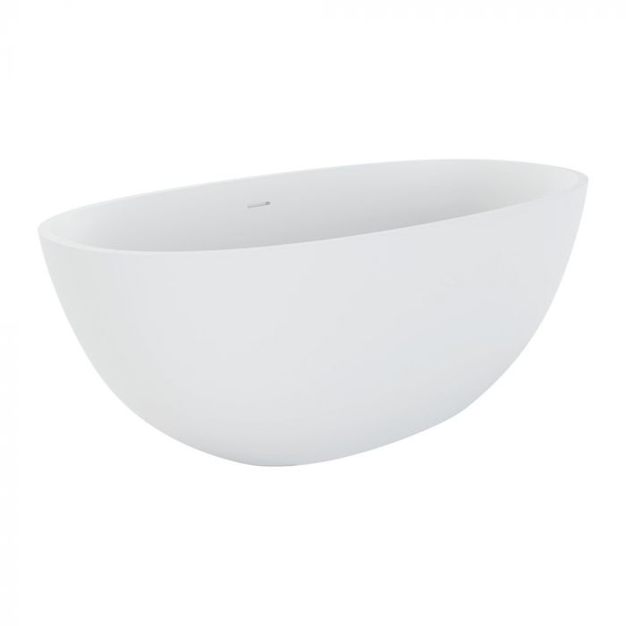 Fienza Sasso 1550mm Matte White Stone Bath