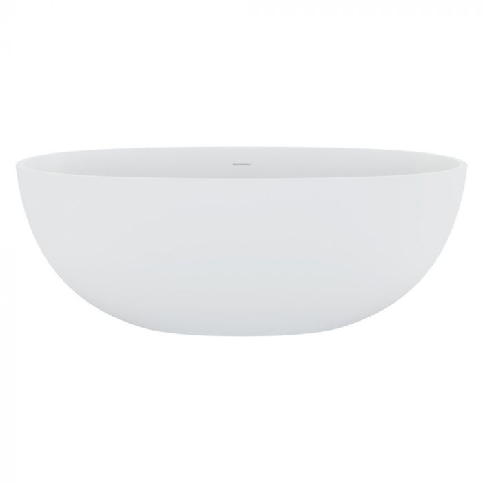 Fienza Sasso 1650mm Matte White Stone Bath