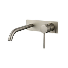 Modern National Star Mini Wall Combination Mixer Brushed Nickel