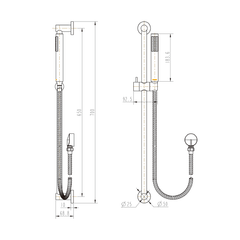 Modern National Star Mini Shower and Rail Gun Metal