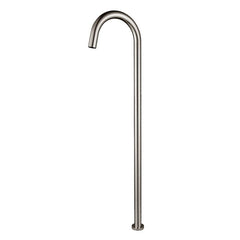 Modern National Round Freestanding Bath Spout Only Brushed Nickel
