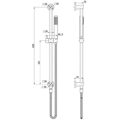 Modern National Star Mini Shower and Rail Chrome