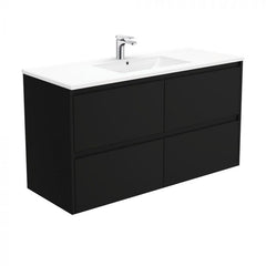 Fienza 1200mm Dolce Amato Wall Hung Vanity - Satin Black