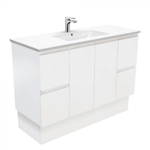 Fienza Dolce 1200mm Satin White Vanity On Kickboard