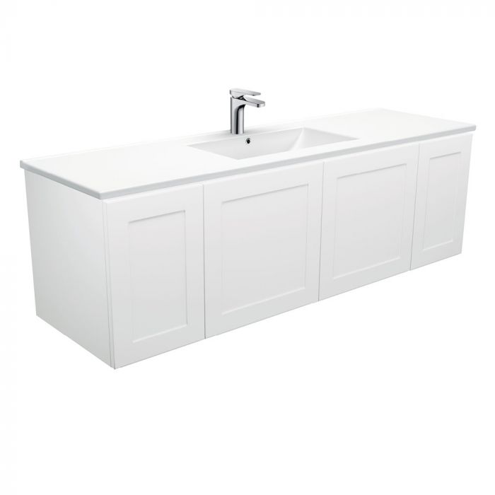 Fienza 1500mm Dolce Mila Wall Hung Vanity - Satin White