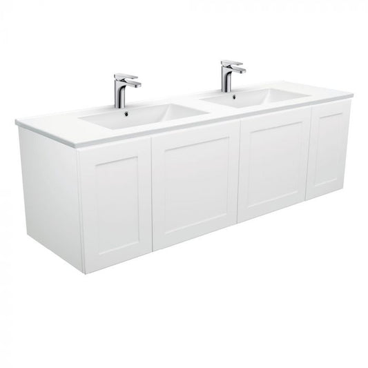Fienza 1500mm Dolce Mila Double Bowl Wall Hung Vanity