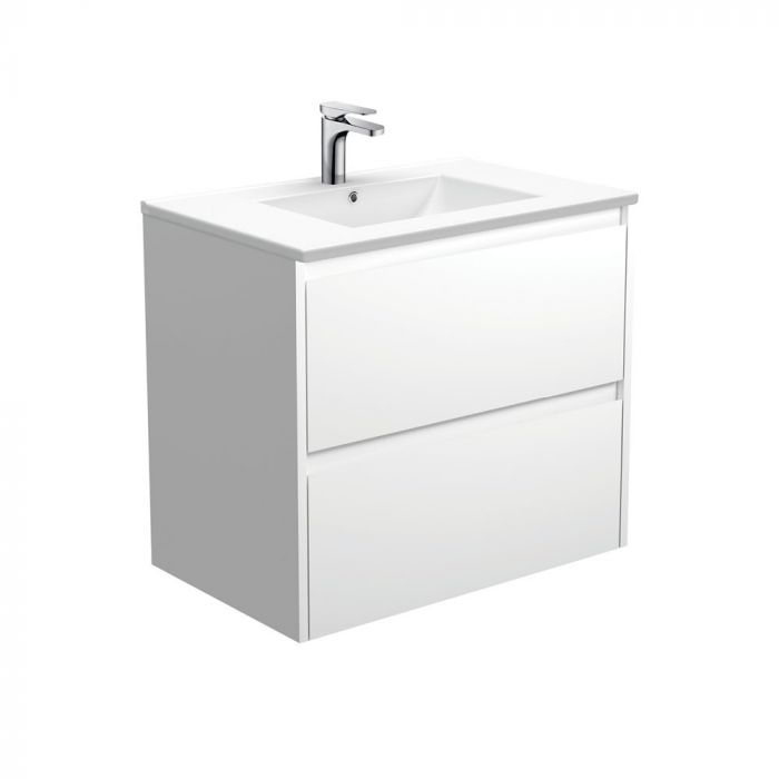 Fienza 750mm Dolce Amato Double Draw Wall Hung Vanity
