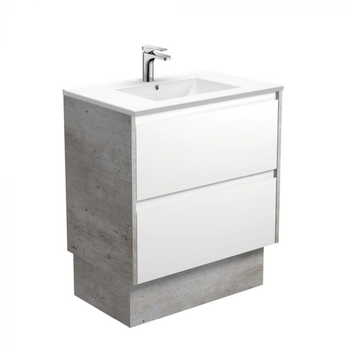 Fienza 750mm Dolce Amato Double Draw Kickboard Vanity - Industrial Panels
