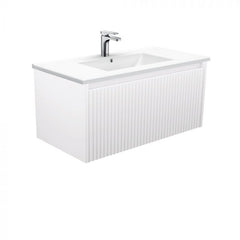 Fienza 900mm Dolce Alina Wall Hung Vanity - Satin White