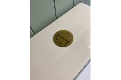 Round Brushed Brass Flush Button