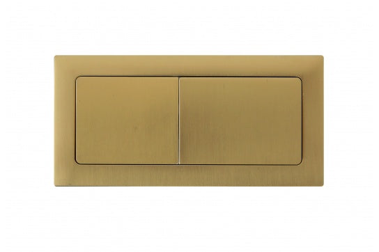 Rectangle Brushed Brass Flush Button