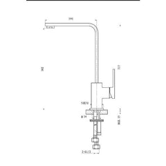 Linsol Tiana Sink Mixer Chrome