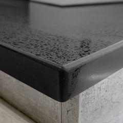 Fienza 750mm Luciana MB Black Sparkle Amato Double Draw Wall Hung Vanity - Satin Black Panels