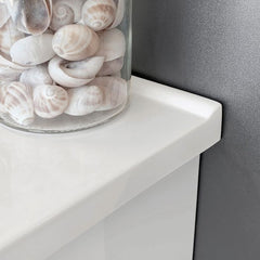 Fienza 900mm Vanessa Top With Fingerpull Cabinet Kickboard - Satin White