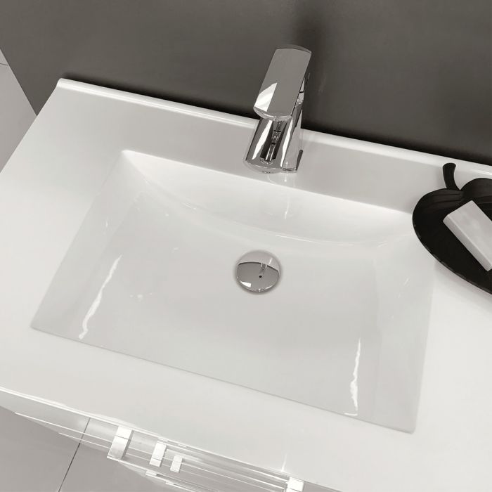 Fienza 600mm Vanessa Top With Unicab Wall Hung Cabinet - Gloss White