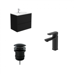 Fienza 750mm Amato Bathroom Vanity Package - Satin Black